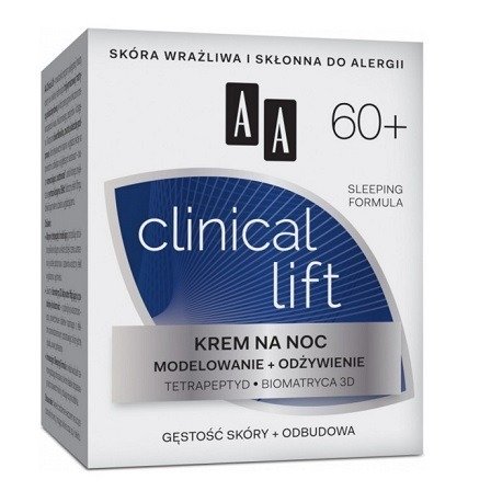 AA - Clinical Lift 60+ - KREM modelująco odżywczy na NOC, 50 ml.