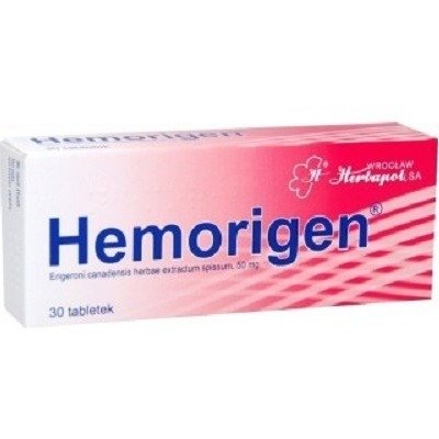 Hemorigen, 30 tabletek.