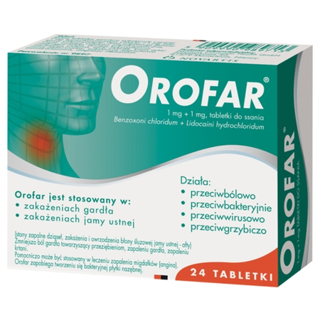 Orofar, 24 tabletki do ssania.